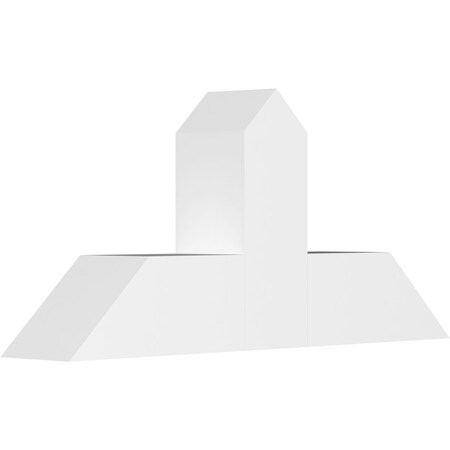 Ekena Millwork Portland Architectural Grade PVC Gable Bracket, 36"W x 16 1/2"H x 6"D x 6"F, 11/12 Pitch GBP036X17X0606POR00